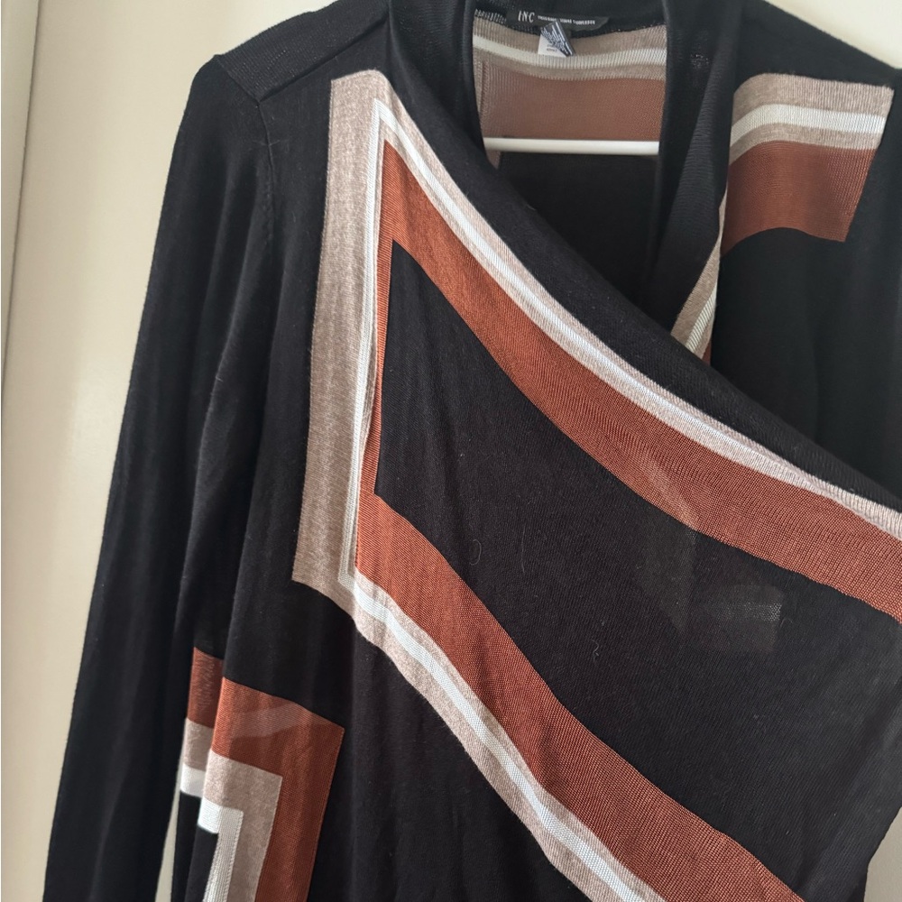 EUC INC International Concepts Colorblocked Waterfall Cardigan - Picture 3 of 6